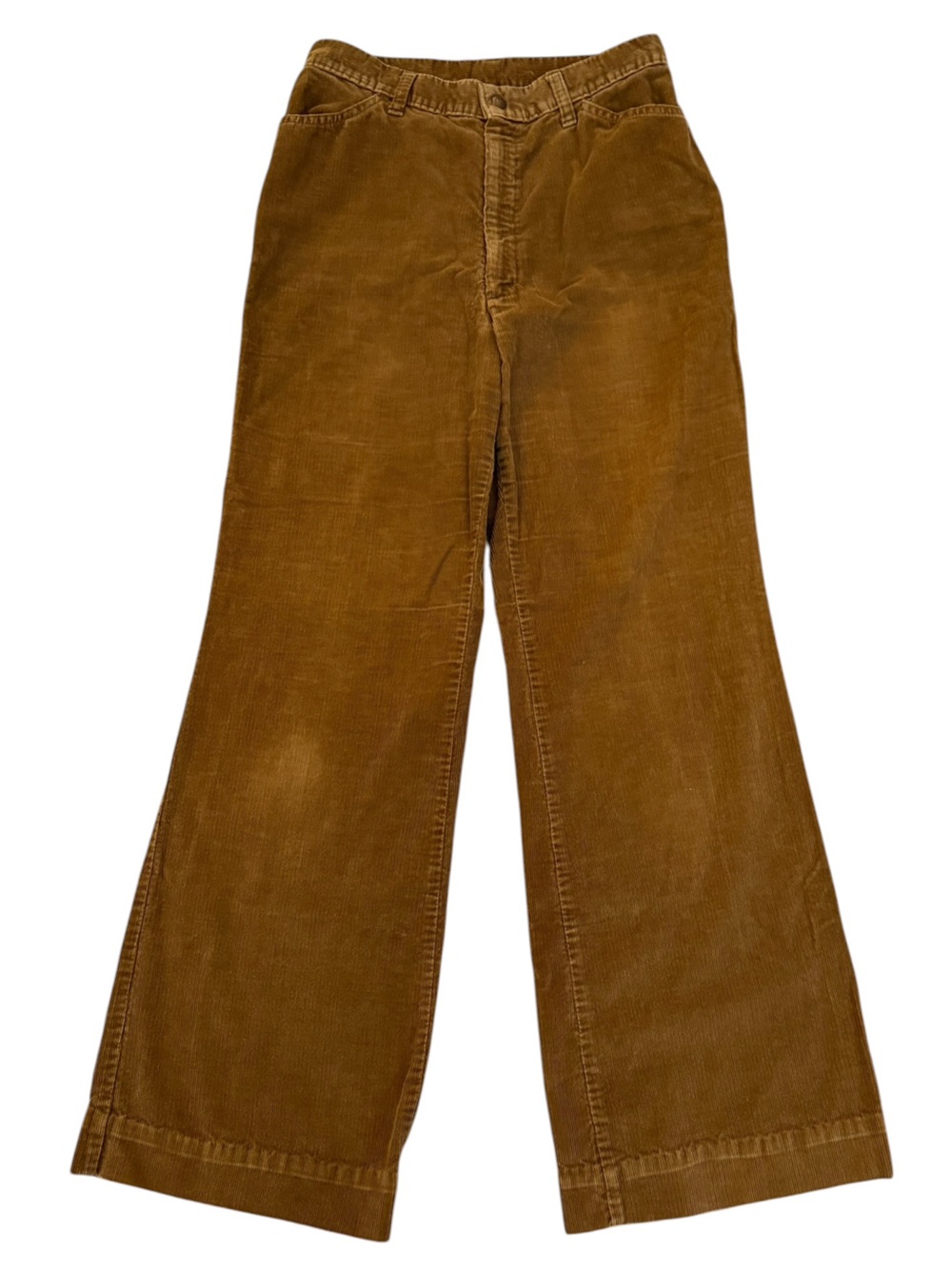 VTG 80s Levis For Me Brown Corduroy Flare Pants Bareback High Rise 14 27x29.5 US